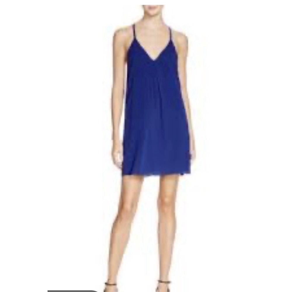Alice + Olivia Blue Slip Strappy Dress Mini Party‎ Elegant Wedding Sleeveless